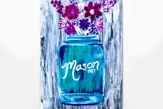 Paint Nite: Mason Jar Blossoms